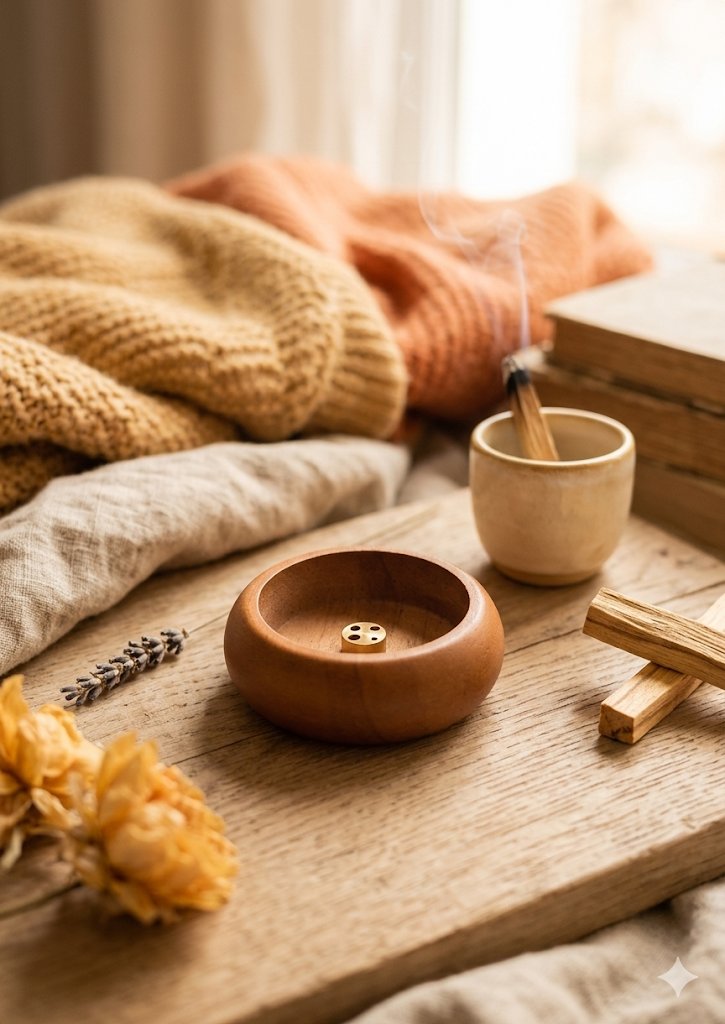 Porte-Encens en Bois Naturel – L'Ancrage de vos Rituels